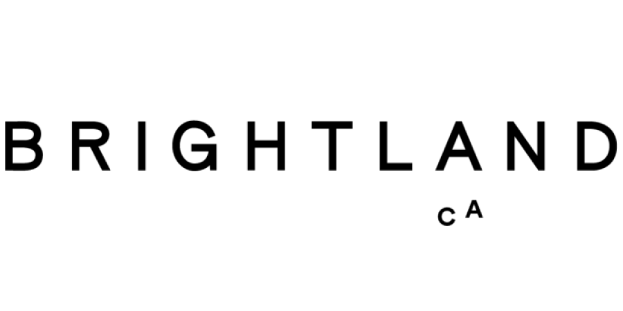 Brightland CA logo written in a minimal font.